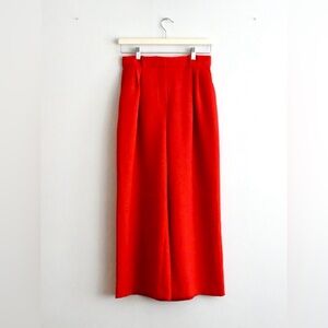 Wilfred by Aritzia High Rise Wide Leg Crop Trouser | SZ 4 | Deep Red